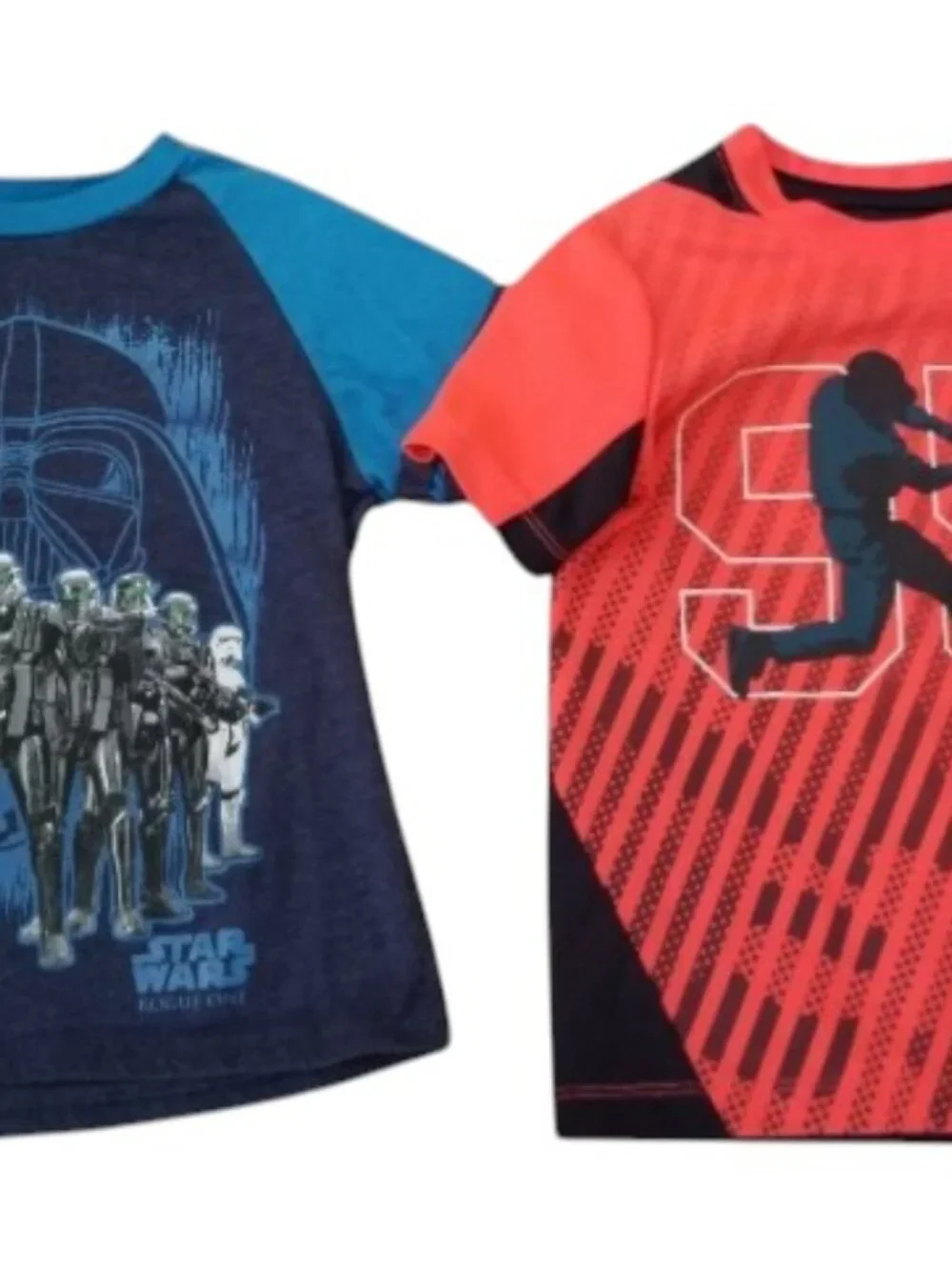 Lot of Short Sleeved Tops OSH KOSH Baseball STAR WARS Storm Troopers Size 4-5